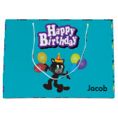 One Cool Cat Birthday-ballonnen Groot Cadeauzakje (Voorkant)