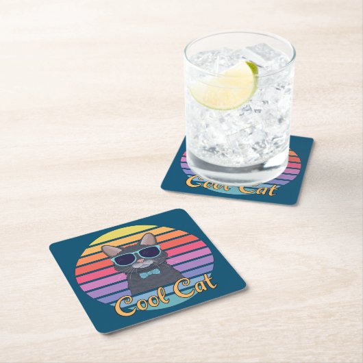 One Cool Cat Kartonnen Onderzetters (Insitu)