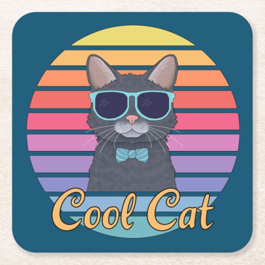 One Cool Cat Kartonnen Onderzetters (Voorkant)