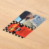 One Cool Dude 1st First Birthday Skateboard Photo Acryl Uitnodigingen (Laagn)