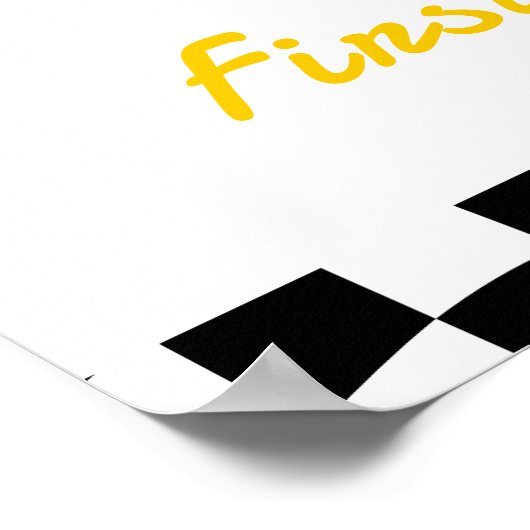 One Cool Dude Boy 1st Birthday Wavy Welkom Poster (Hoek)