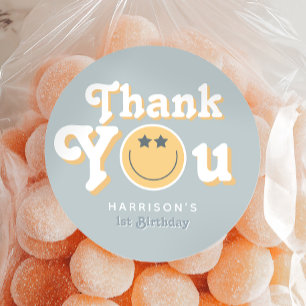 One Cool Dude Boys 1st Birthday Favoriet Ronde Sticker