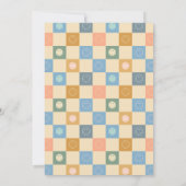 One Cool Dude Boys Retro 1e verjaardag Uitnodiging (Achterkant)