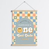 One Cool Dude Boys Retro 1e Verjaardag Welkom Teke Perfect Poster