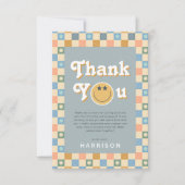 One Cool Dude Boys Retro Eerste Verjaardag Bedankkaart (Voorkant)