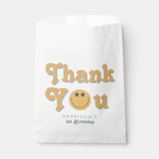 One Cool Dude Boys Schattige 1e Verjaardag Bedankt Bedankzakje (Voorkant)