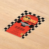 One Cool Dude Invite 1st First Birthday Skateboard Acryl Uitnodigingen (Laagn)