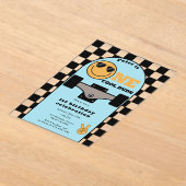 One Cool Dude Invite 1st First Birthday Skateboard Acryl Uitnodigingen (Laagn)