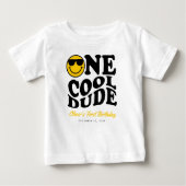 One Cool Dude Preppy Smile Face Boy 1e verjaardag (Voorkant)