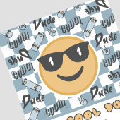 One Cool Dude Verjaardag Uitnodiging Blauw Grijs R