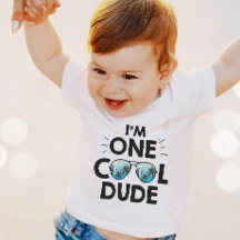 One Cool Dude Zonnebril Zomer T-shirt 1e Verjaarda