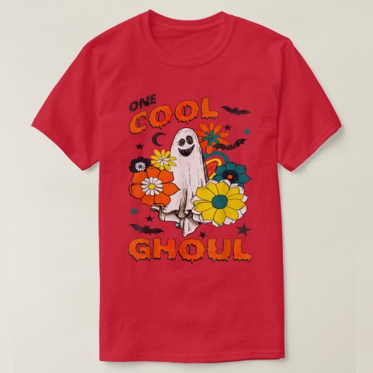 One Cool Ghoul Funny Ghouls Hippie Costume T-shirt (Design voorkant)