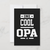 One Cool Opa T-shirt Gift RSVP Kaartje (Voorkant)