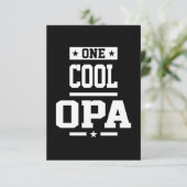One Cool Opa T-shirt Gift RSVP Kaartje (Staand voorkant)