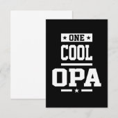 One Cool Opa T-shirt Gift RSVP Kaartje (Voorkant / Achterkant)