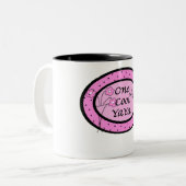 One Cool YaYa Tweekleurige Koffiemok (Voorkant links)