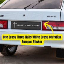 One Cross Three Nails Wit Kruis Christelijk