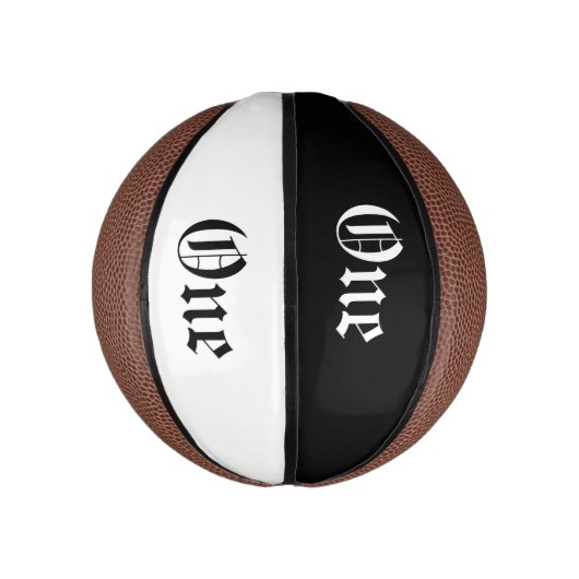 One Custom Mini Basketball Basketbal (Verticaal)