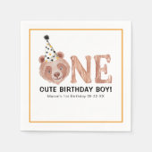 One Cute Birthday Boy Beer servetten - 1e verjaard (Voorkant)