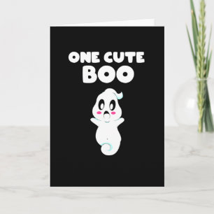 One Cute Boo Funny Halloween Kinder Girls Toddler Kaart