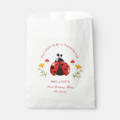 One Cute Bug Ladybug 1st Birthday Favor Bags Bedankzakje (Voorkant)