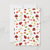 One Cute Bug Lieveboer 1e Verjaardag   Bedankkaart (Achterkant)