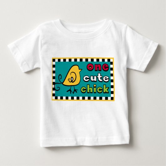One Cute Chick Baby TShirt (Voorkant)