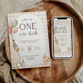 One Cute Chick Birthday This Chick is One Kaart