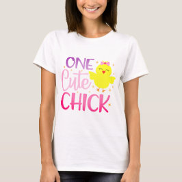 One Cute Chick Modern Girly Pasen Tri-Blend Shirt
