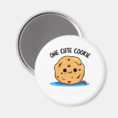 One Cute Cookie Funny Food Pun Magneet (Voorkant / Achterkant)