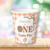One Cutie Pie 1st Birthday Papieren Bekers