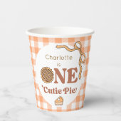 One Cutie Pie 1st Birthday Papieren Bekers (Voorkant)