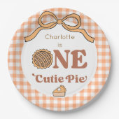 One Cutie Pie 1st Birthday Papieren Bordje (Voorkant)