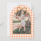 One Cutie Pie 1st Birthday Photo Invitation Kaart (Achterkant)