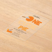 One Cutie Pie Invite 1st First Birthday Cute Acryl Uitnodigingen (Laagn)