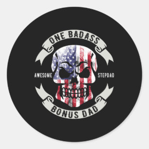 One D Bonus Stepdad Verjaardag Stap Vader Vaderdag Ronde Sticker