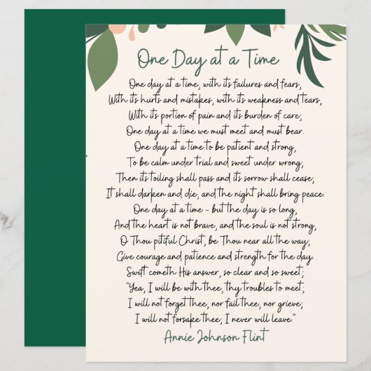 One Day At A Time Annie Johnson Flint Postcard (Voorkant / Achterkant)