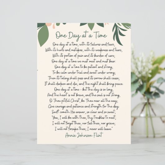 One Day At A Time Annie Johnson Flint Postcard (Staand voorkant)