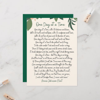One Day At A Time Annie Johnson Flint Postcard Kaart