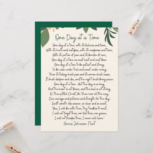 One Day At A Time Annie Johnson Flint Postcard Kaart (Voorkant / Achterkant in situ)