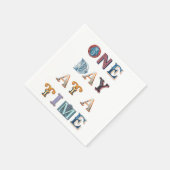 One Day At A Time Fancy | 12 Step Recovery Slogan Servet (Hoek)