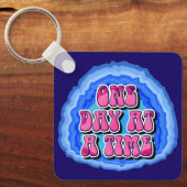 One Day at a Time Geode Slogan w / A Prayer CUSTOM Sleutelhanger (Voorkant)