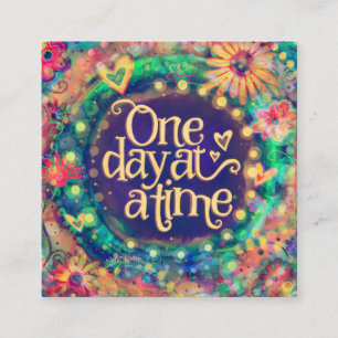"One Day at a Time"-kaarten voor het maken van ins Vierkante Visitekaartje