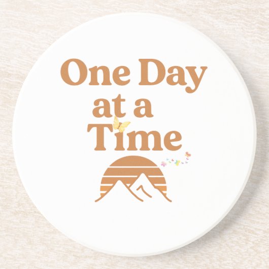 One Day at a Time Sandstone Onderzetter  (Voorkant)