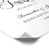 One Day Away Modern Rehearsal Dinner Welcome Sign Poster (Hoek)