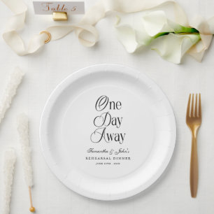 One Day Away Moderne Elegante Oefen Diner Papieren Bordje