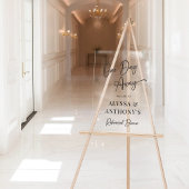 One Day Away Proefhuwelijksdiner Scripty Welkomstb Acryl Bord