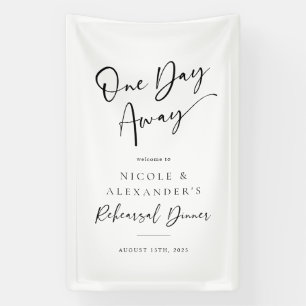 One Day Away Repetitie Diner Decor Signage Spandoek