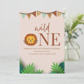 One Day gepersonaliseerde Safari oerwoud Verjaarda Kaart (Staand voorkant)