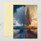 One day in winter aankondiging (Voorkant / Achterkant)